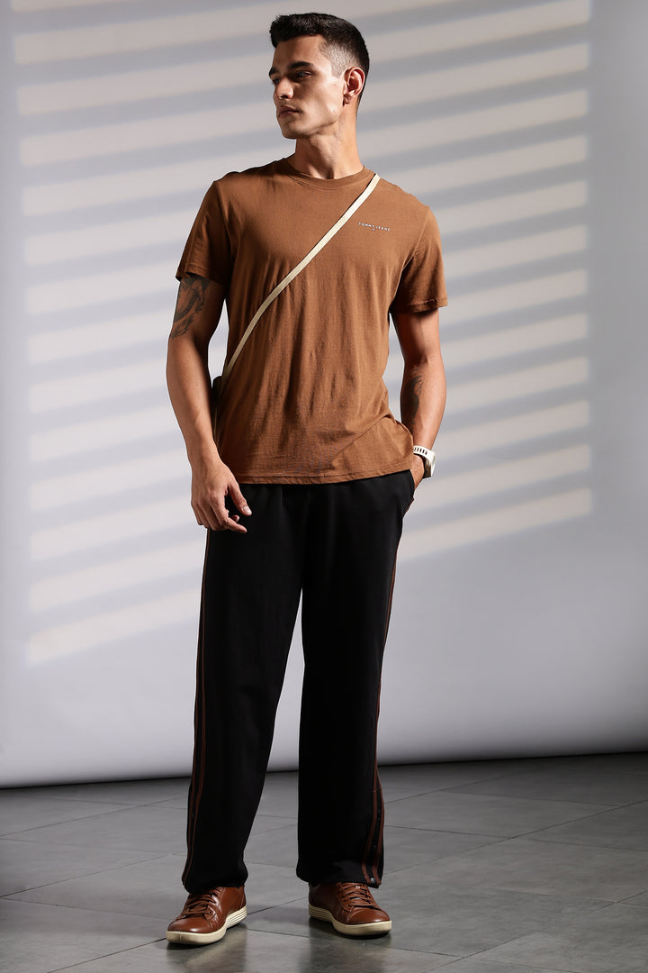 Brown Striped Joggers