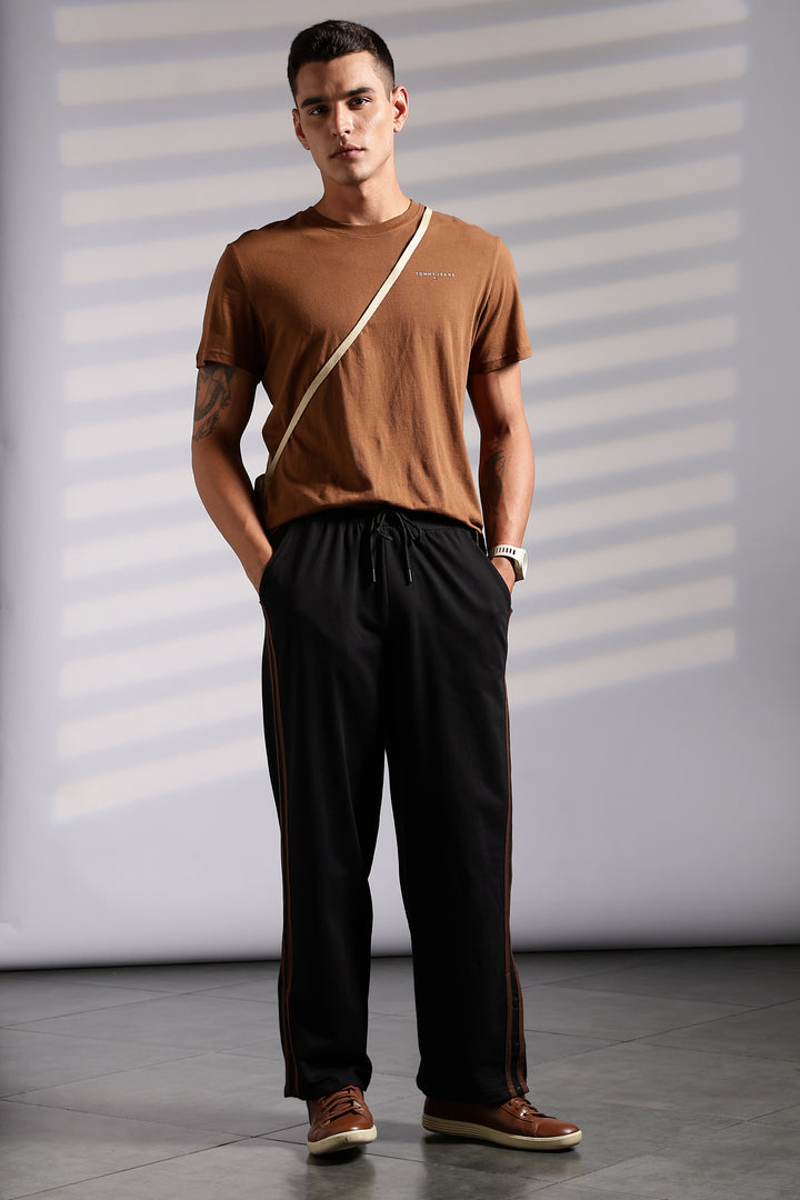 Brown Striped Joggers
