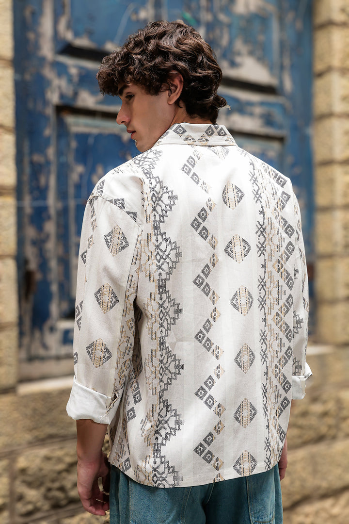 Jazzy: Ethnic Printed Cotton Shirt