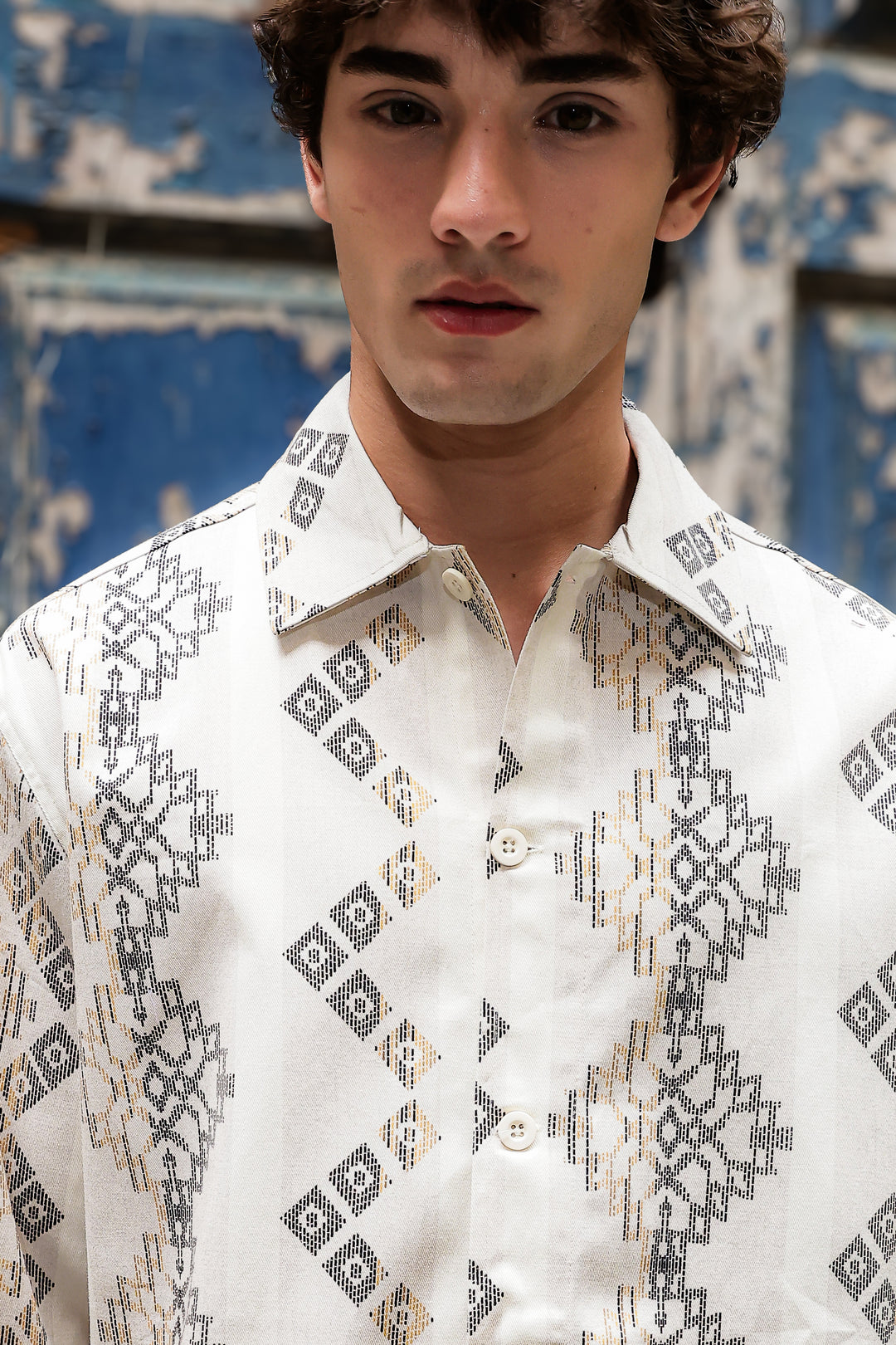 Jazzy: Ethnic Printed Cotton Shirt
