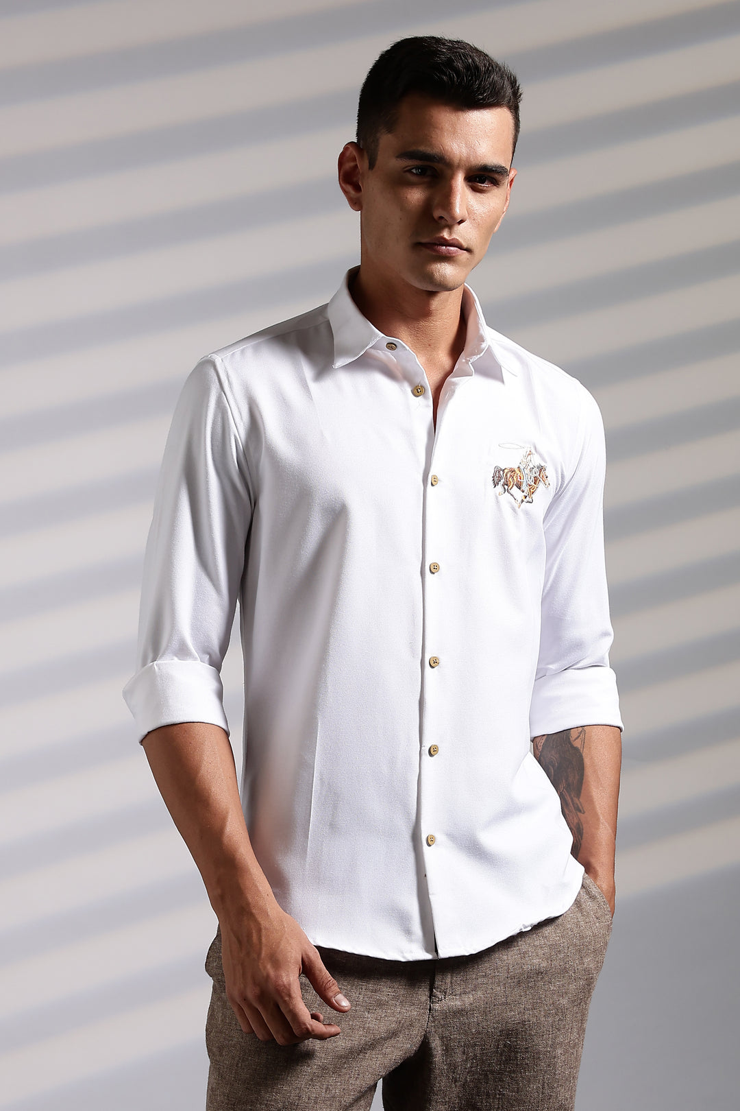 Cowboy Embroidery Shirt