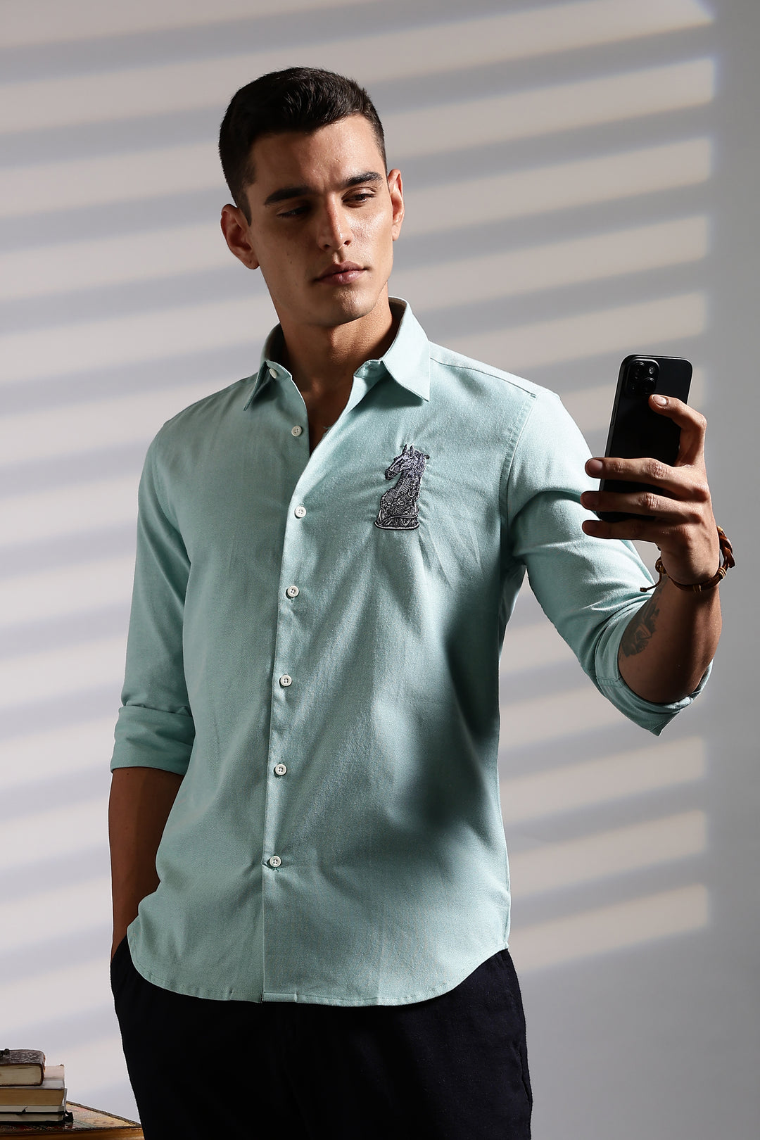 Chess Embroidery Shirt