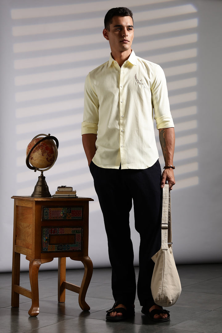 Wheat Embroidery Shirt