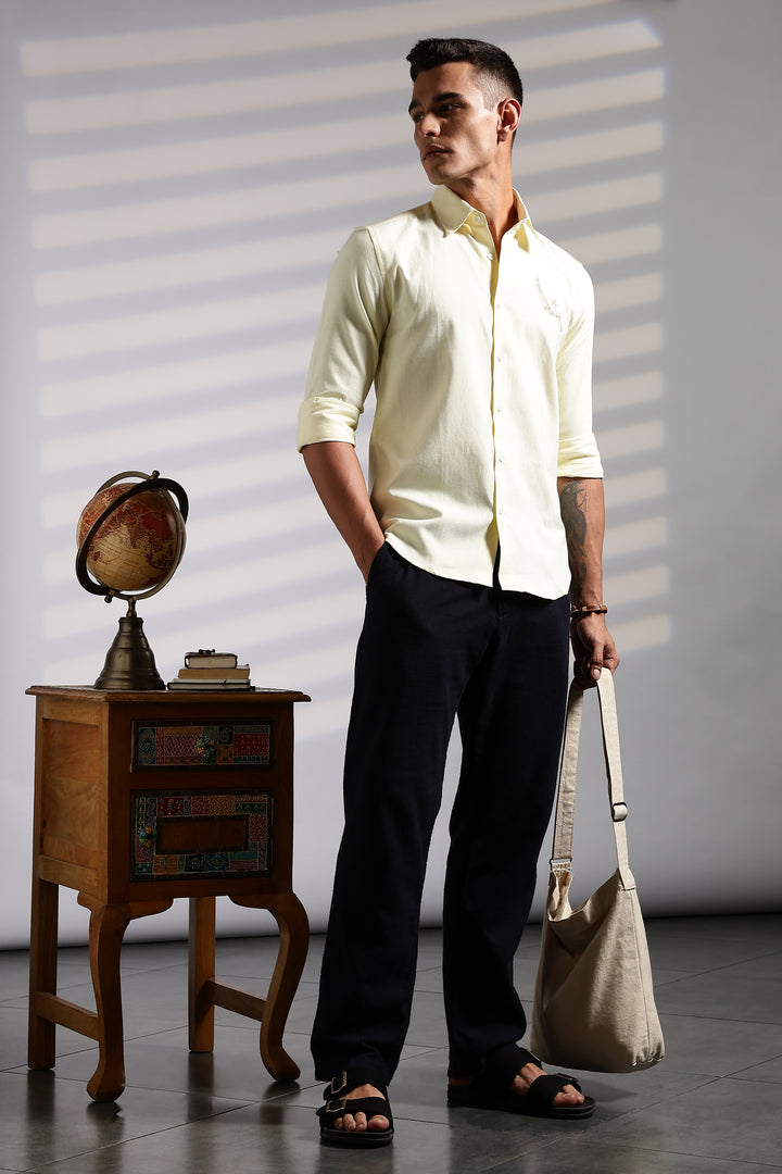 Wheat Embroidery Shirt