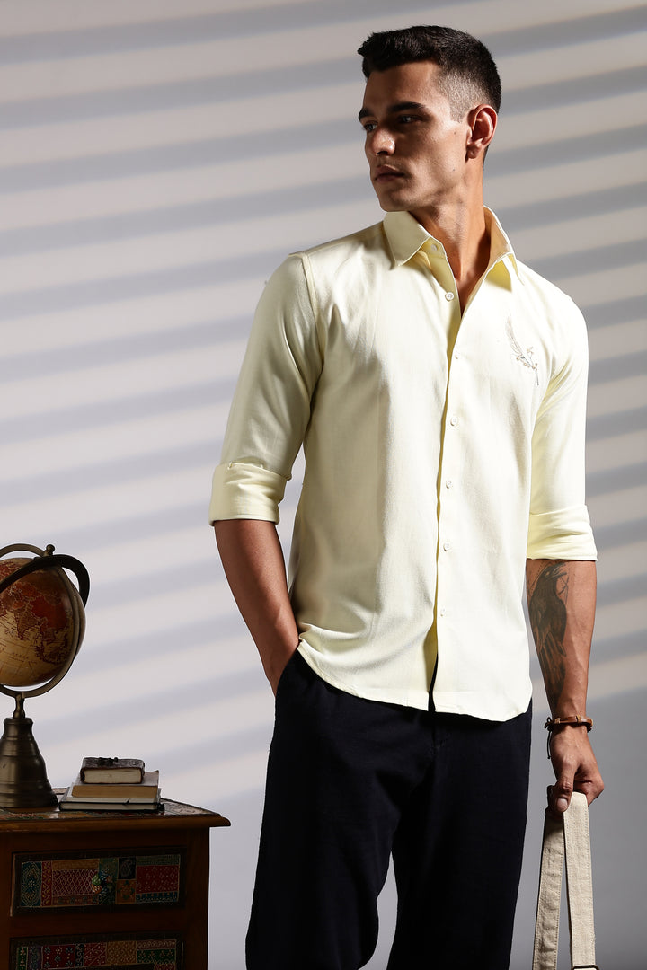 Wheat Embroidery Shirt
