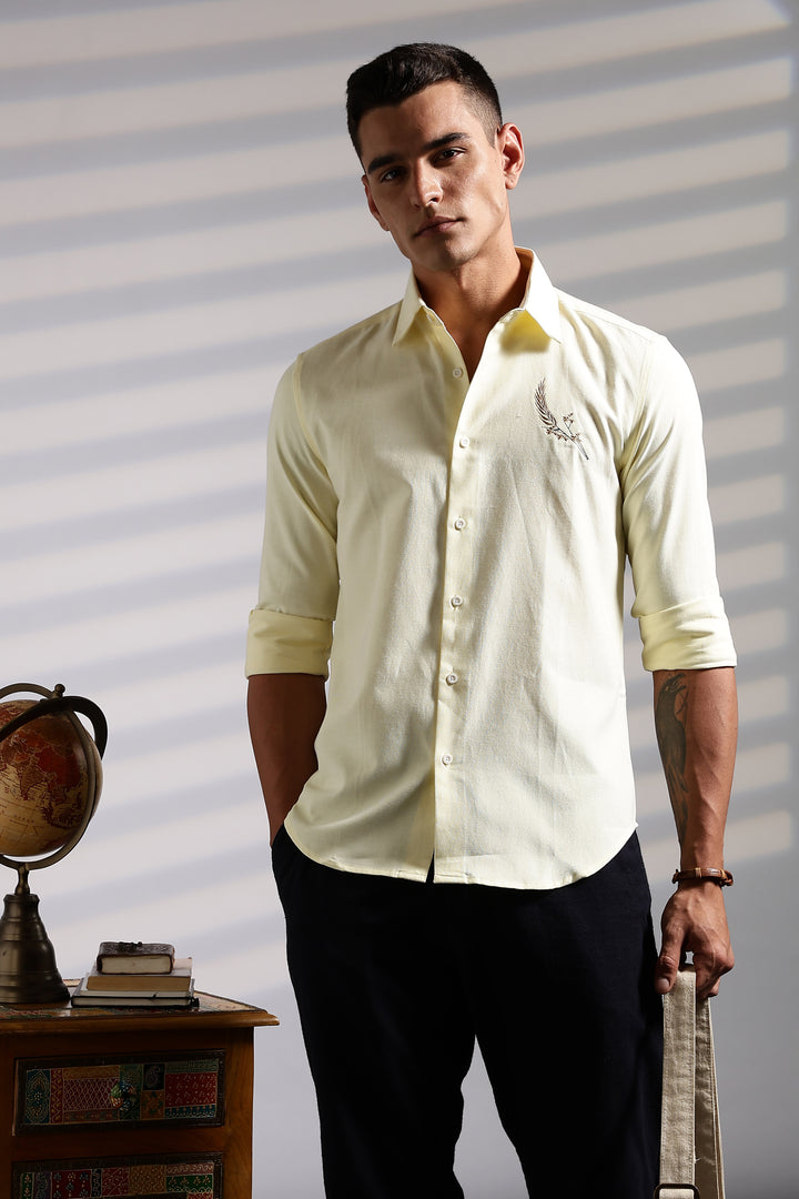 Wheat Embroidery Shirt