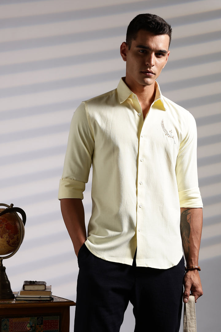 Wheat Embroidery Shirt