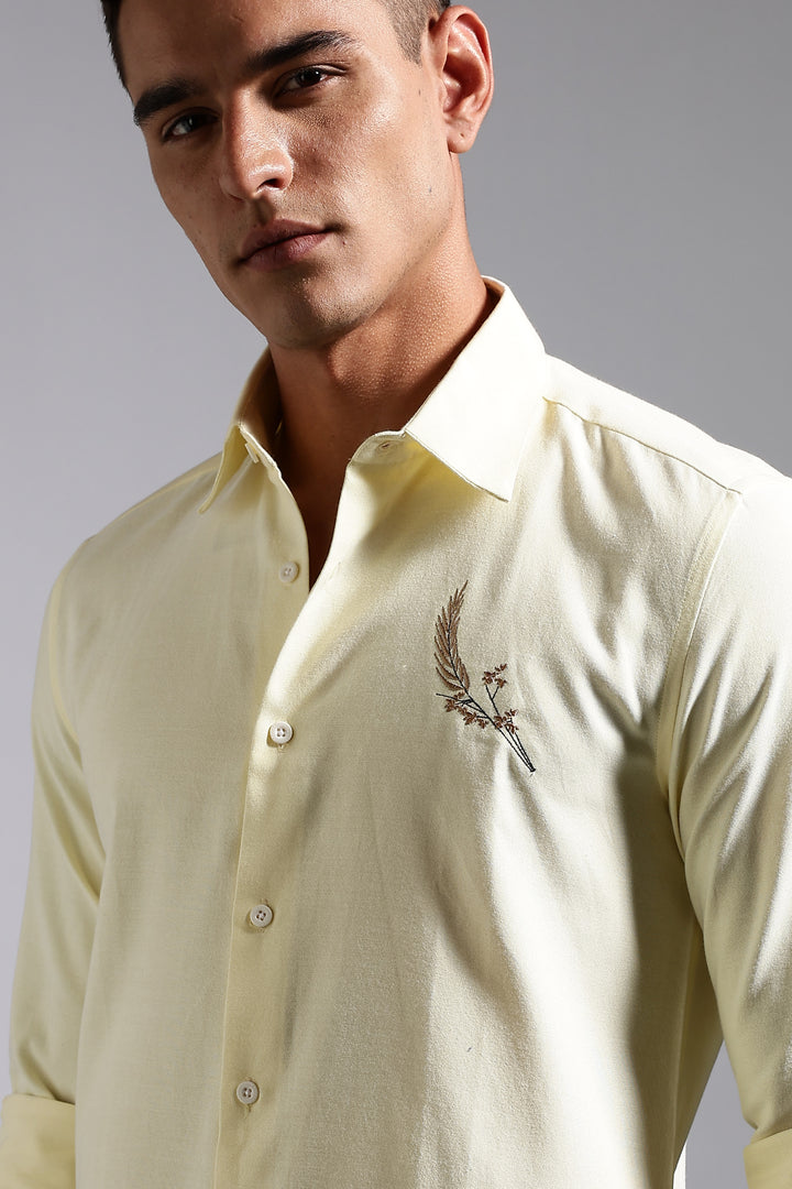 Wheat Embroidery Shirt