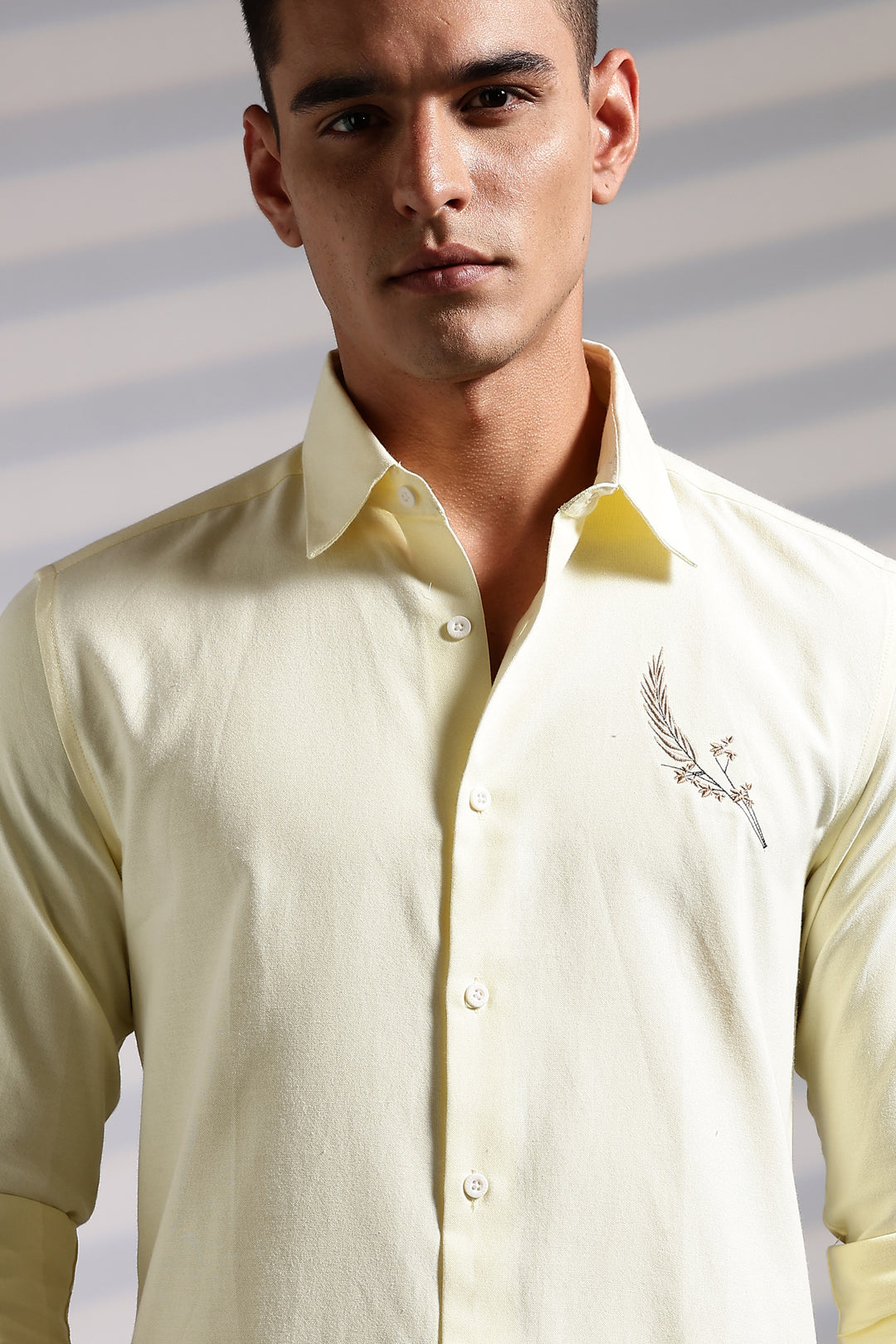 Wheat Embroidery Shirt