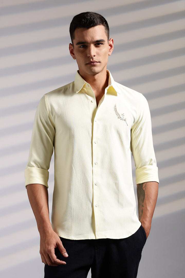 Wheat Embroidery Shirt