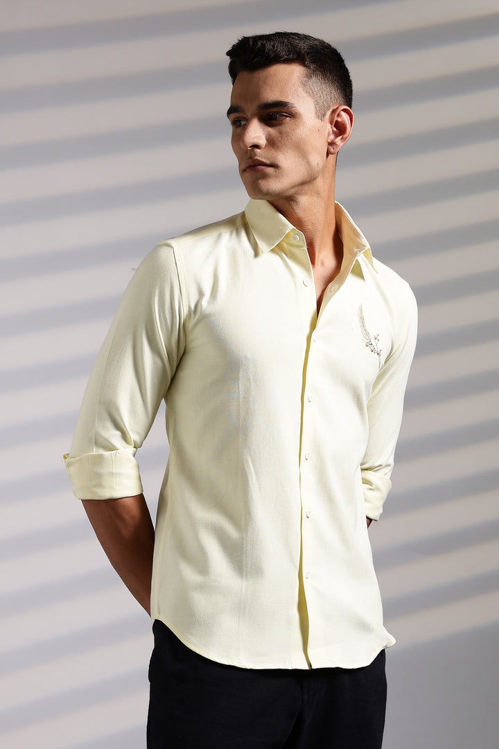 Wheat Embroidery Shirt