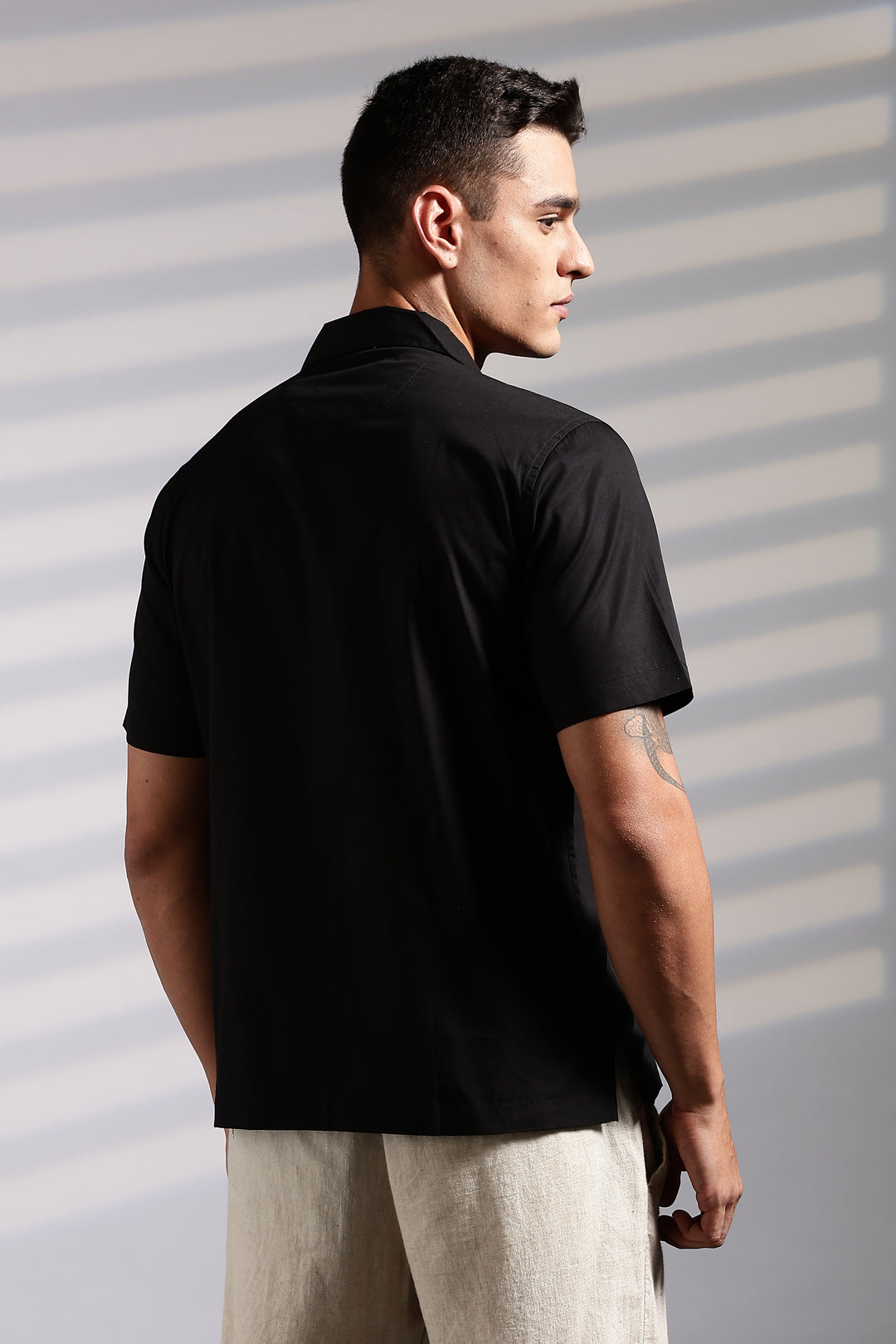 Wheat Berry Embroidery Cuban Shirt