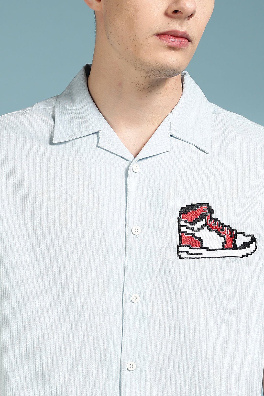 Trippy Shoes: Embroidery Boxy Fit Shirt