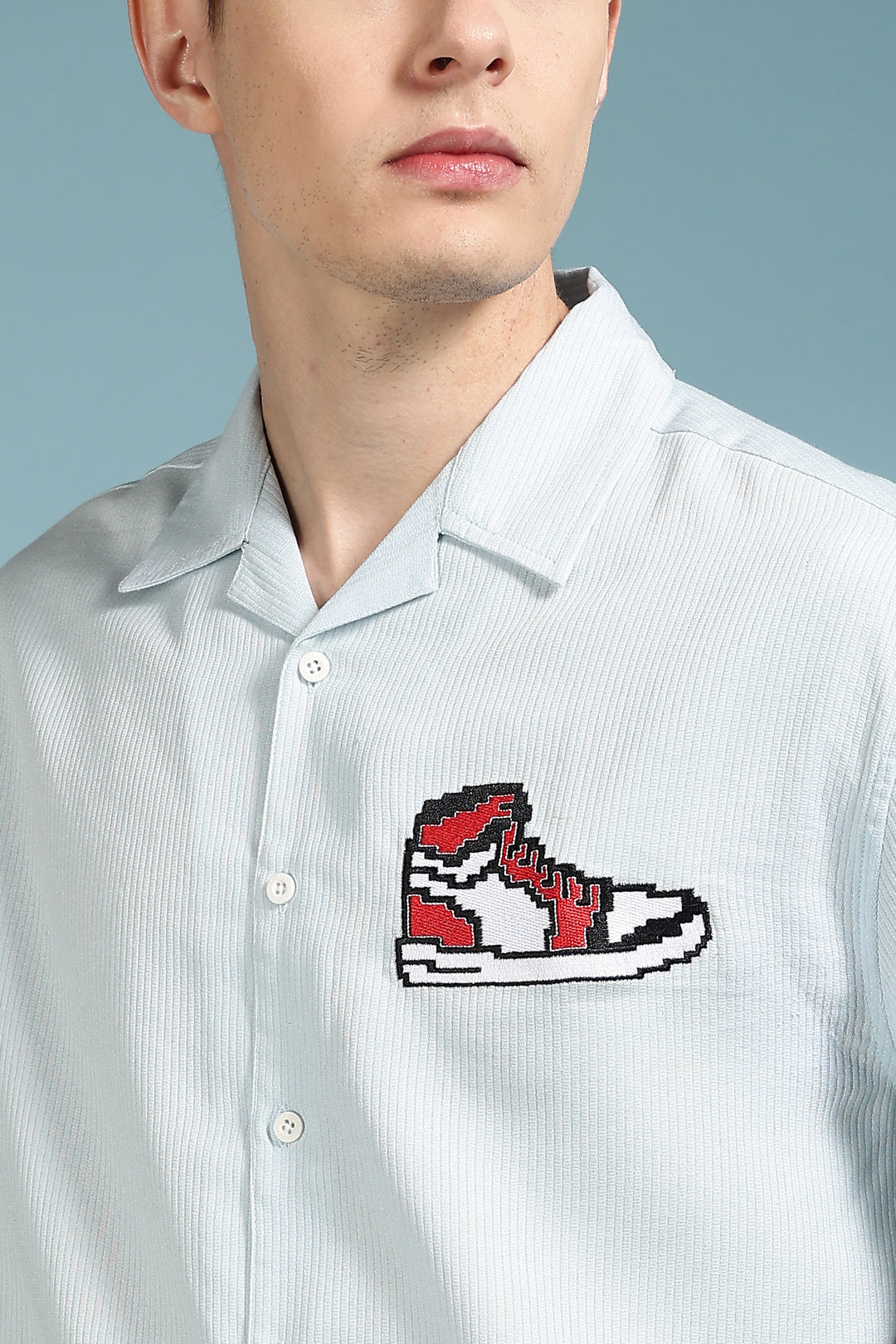 Trippy Shoes: Embroidery Boxy Fit Shirt