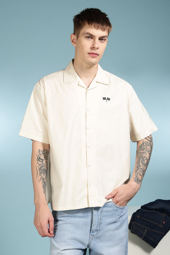 Finishing Line: Linen Cream Cuban Shirt