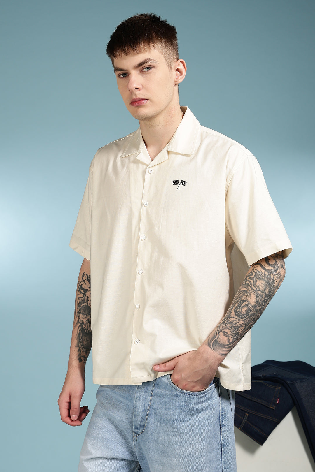 Finishing Line: Linen Cream Cuban Shirt