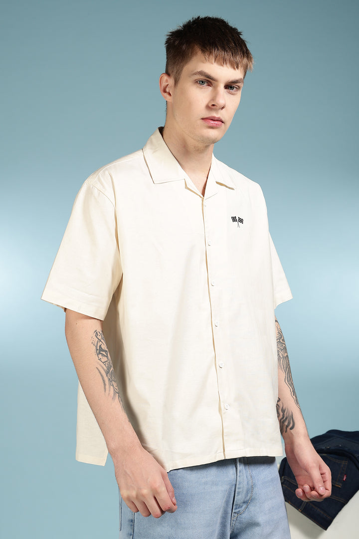Finishing Line: Linen Cream Cuban Shirt