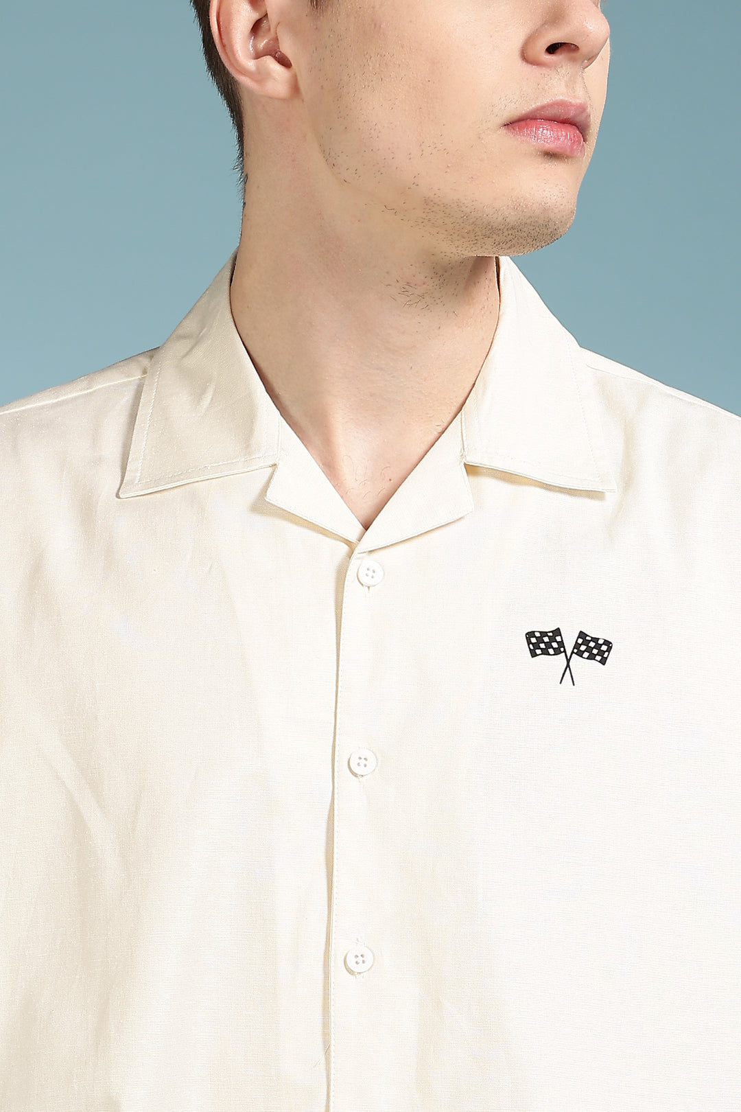Finishing Line: Linen Cream Cuban Shirt