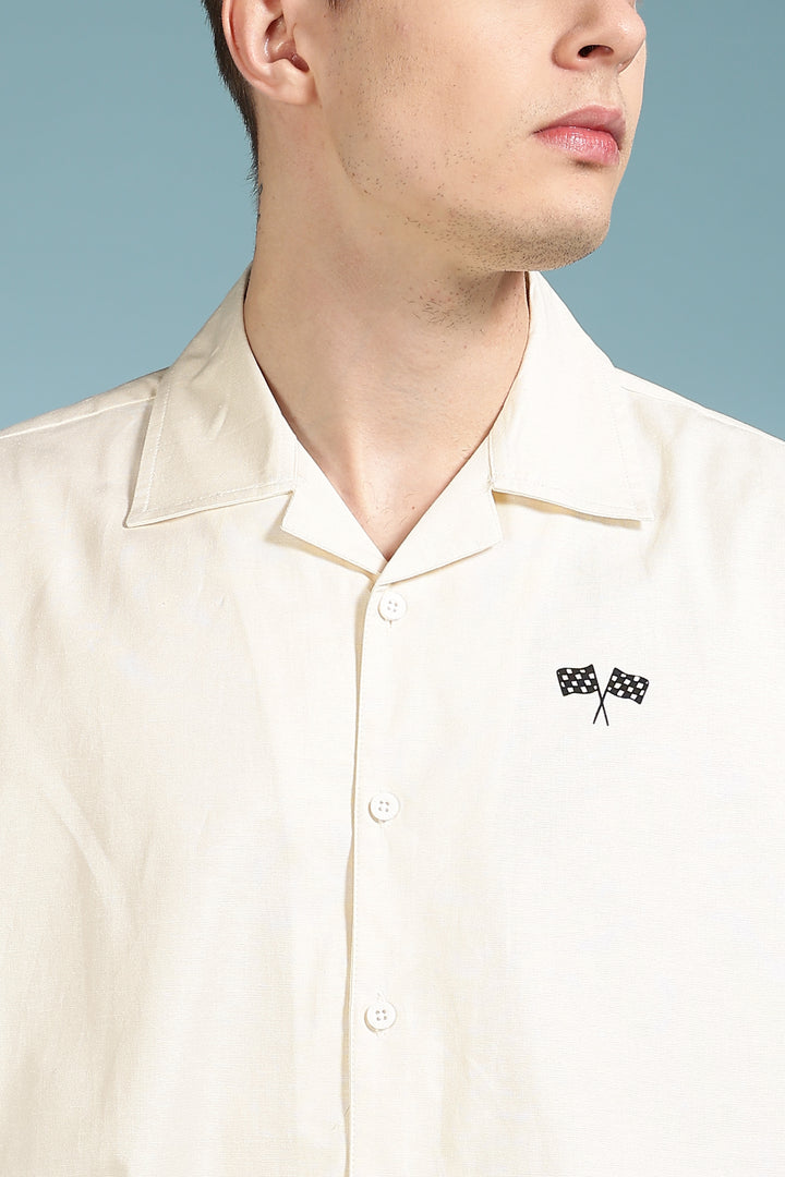 Finishing Line: Linen Cream Cuban Shirt