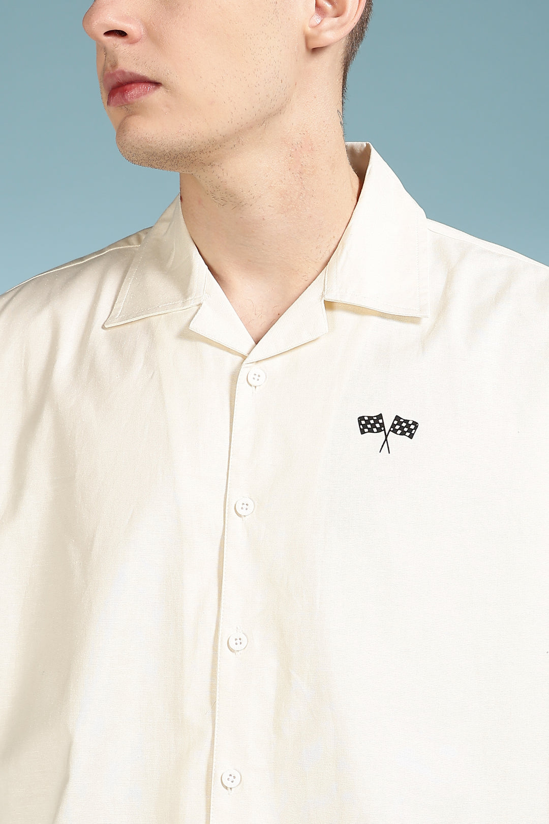 Finishing Line: Linen Cream Cuban Shirt