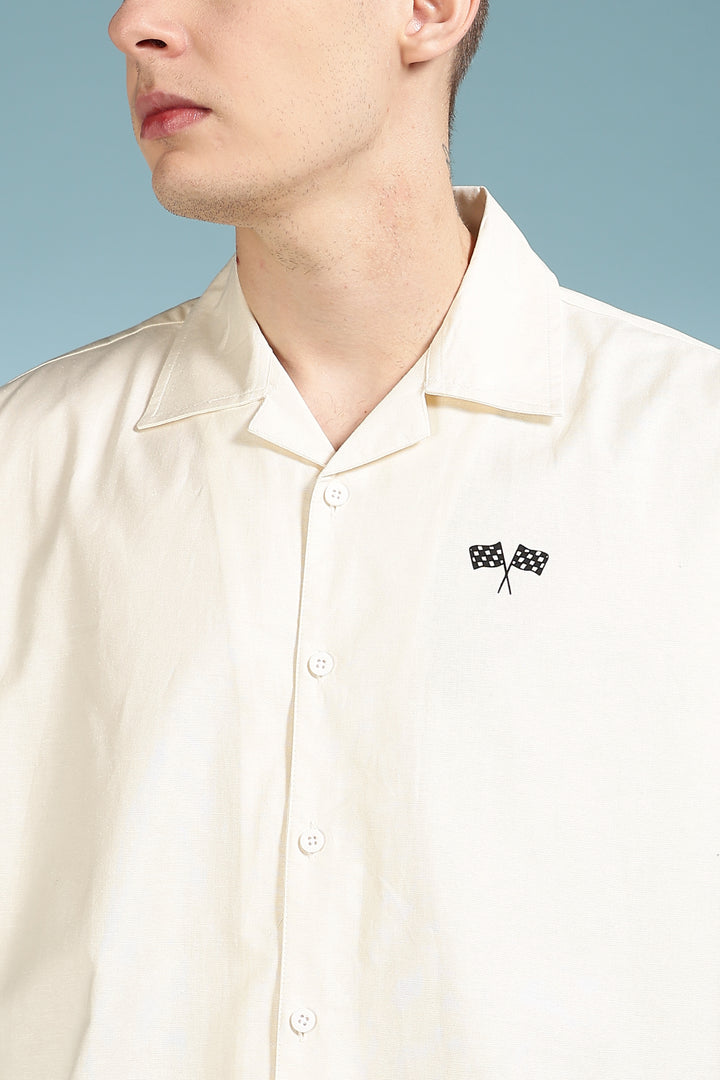 Finishing Line: Linen Cream Cuban Shirt