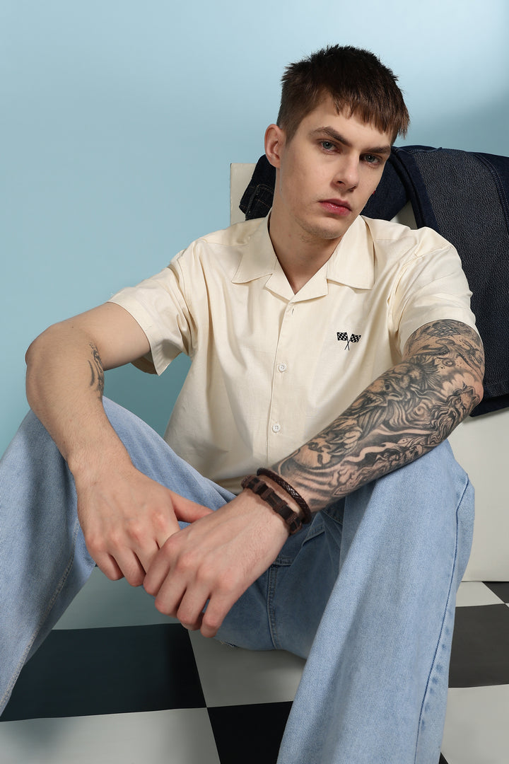 Finishing Line: Linen Cream Cuban Shirt
