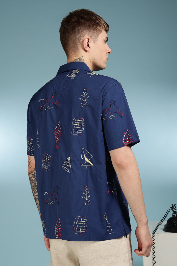 Fine Art Embroidery Cuban Shirt