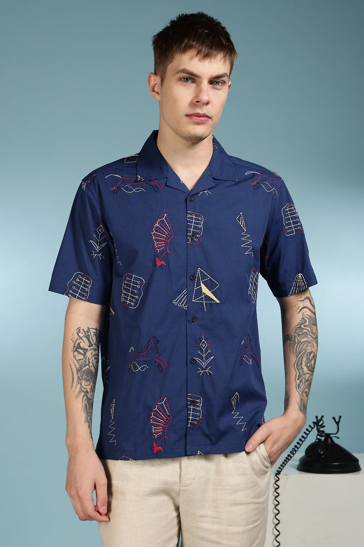 Fine Art Embroidery Cuban Shirt