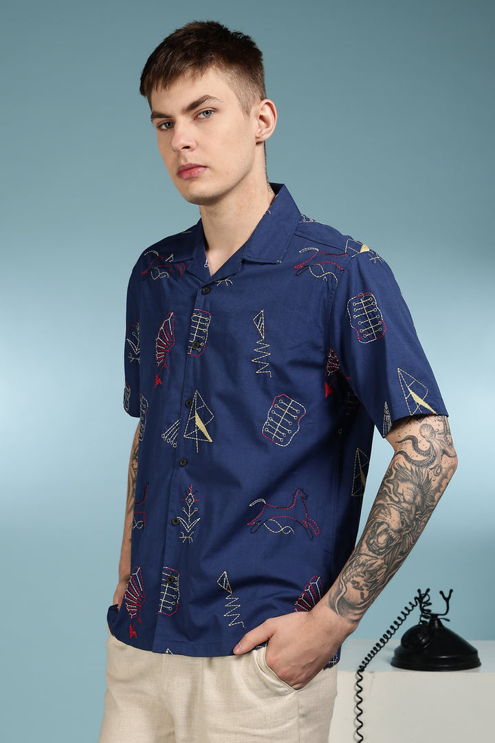 Fine Art Embroidery Cuban Shirt
