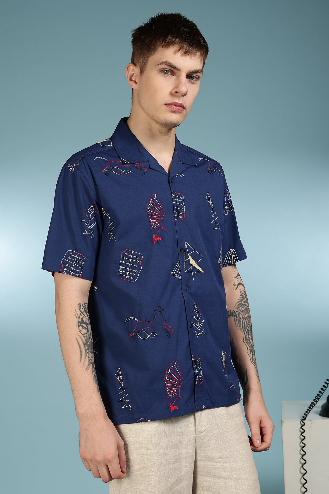 Fine Art Embroidery Cuban Shirt