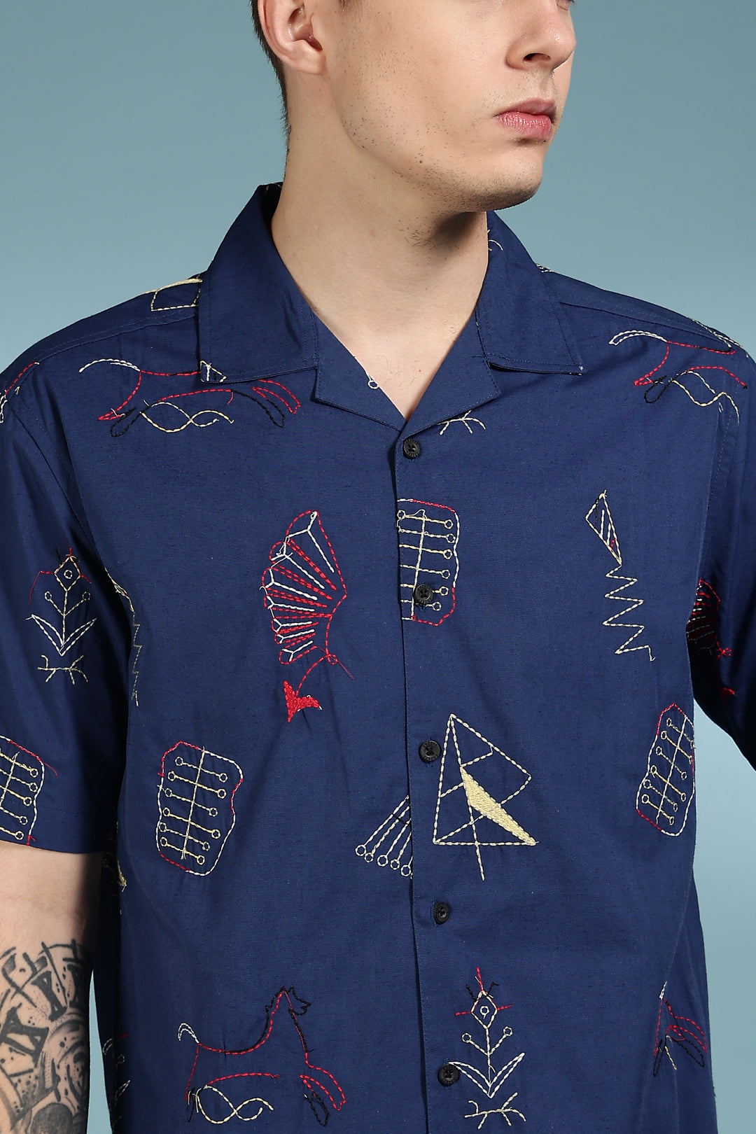 Fine Art Embroidery Cuban Shirt