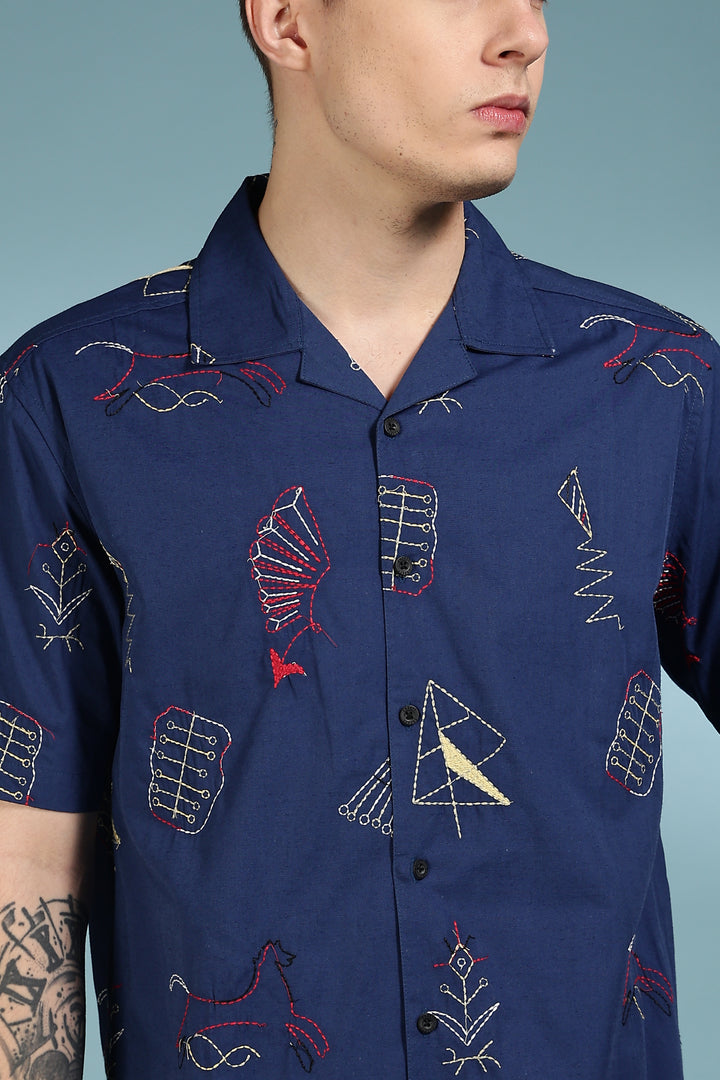 Fine Art Embroidery Cuban Shirt
