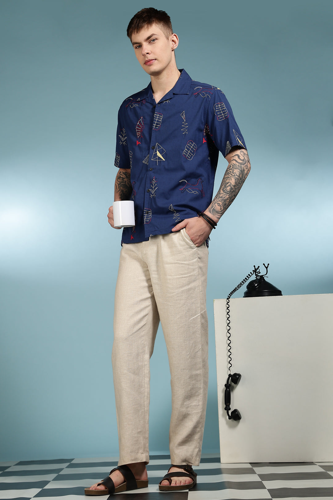 Fine Art Embroidery Cuban Shirt