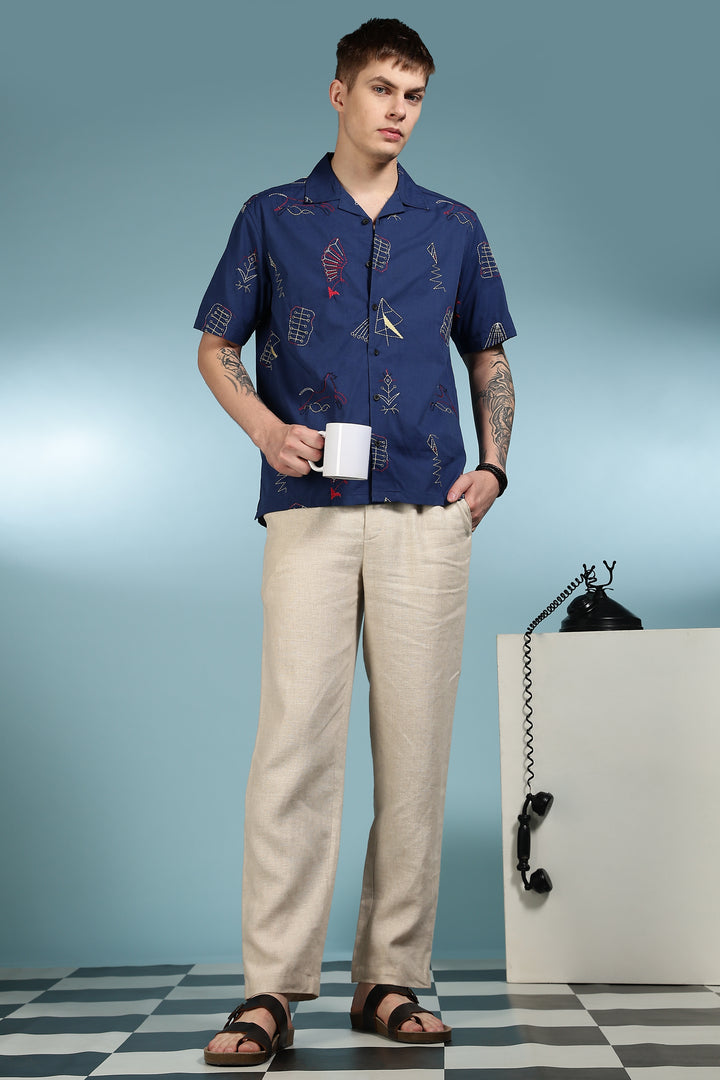 Fine Art Embroidery Cuban Shirt