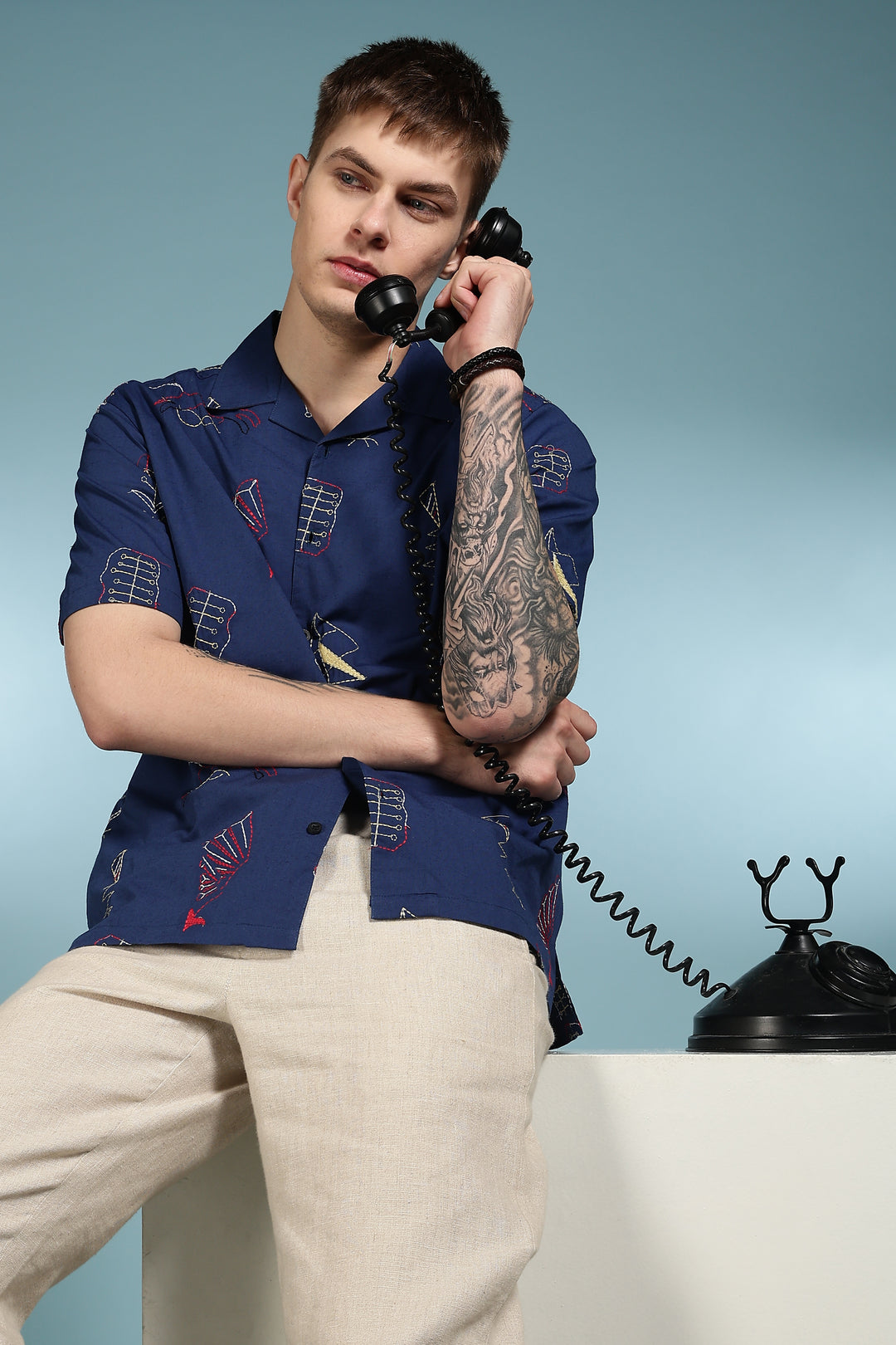 Fine Art Embroidery Cuban Shirt