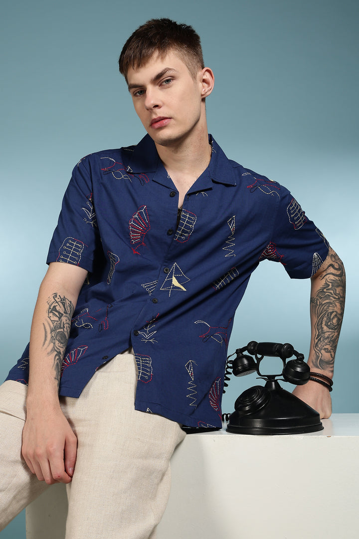 Fine Art Embroidery Cuban Shirt