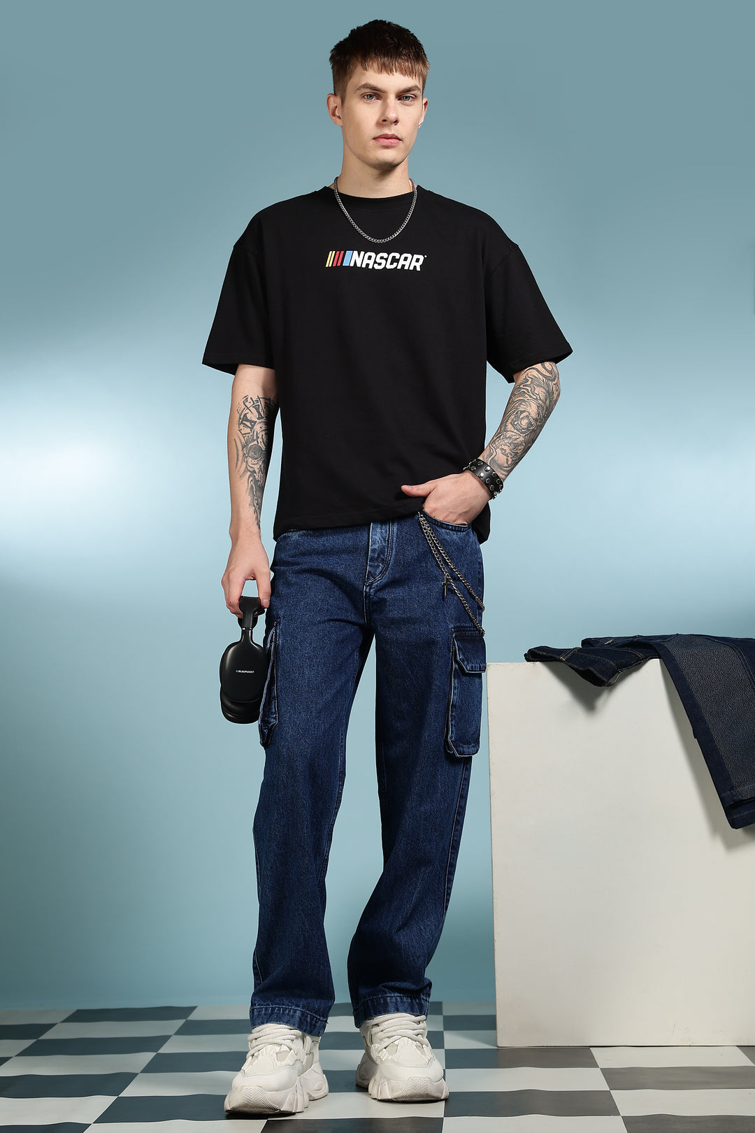 Nascar: Oversized Black T-shirt