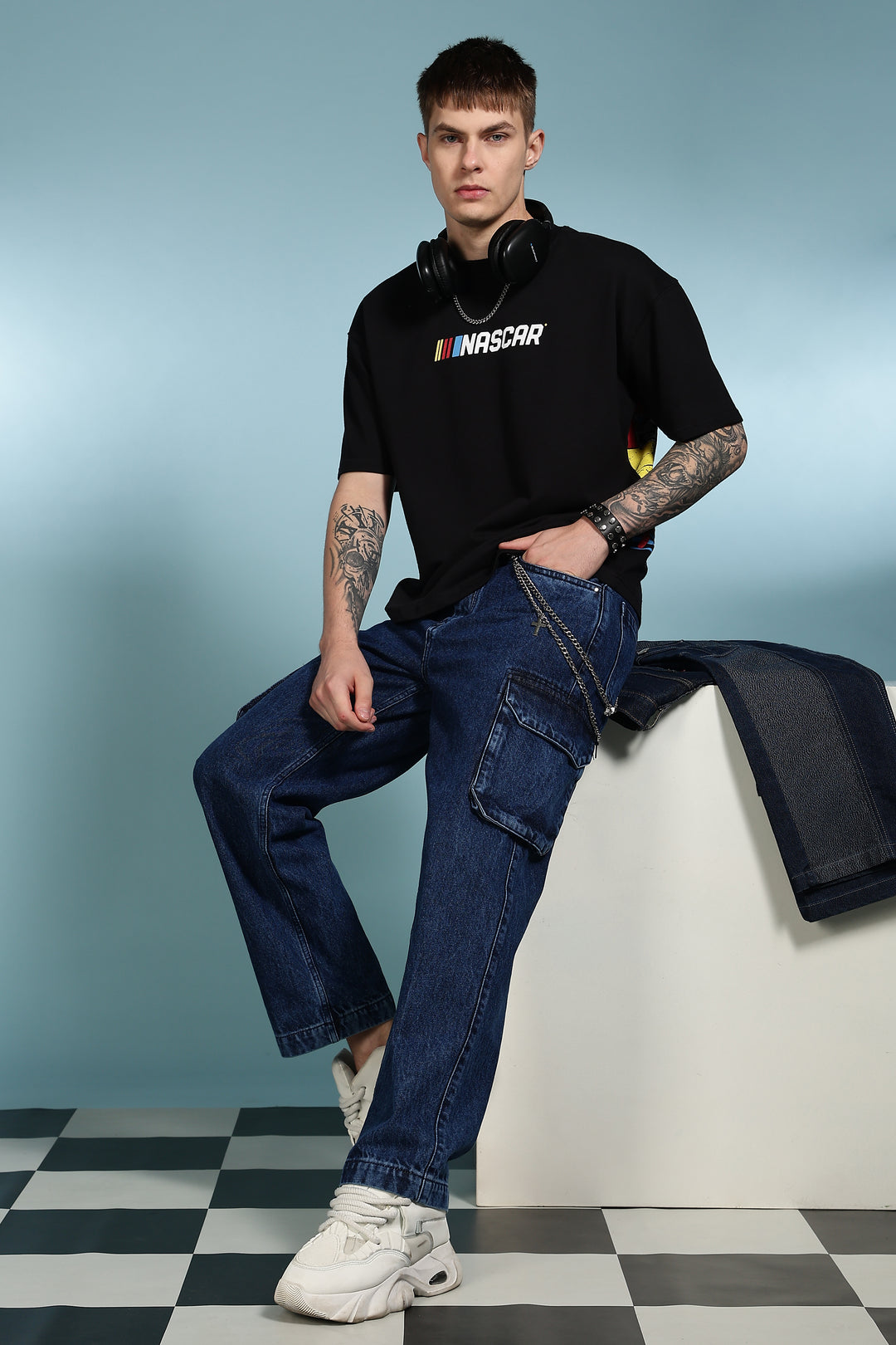 Nascar: Oversized Black T-shirt