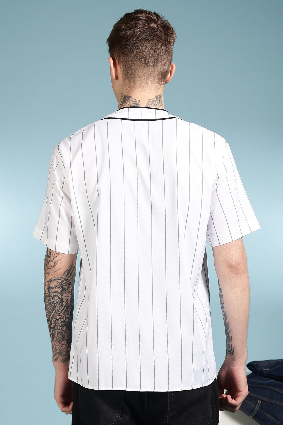 Baseball: White Stripes Shirt