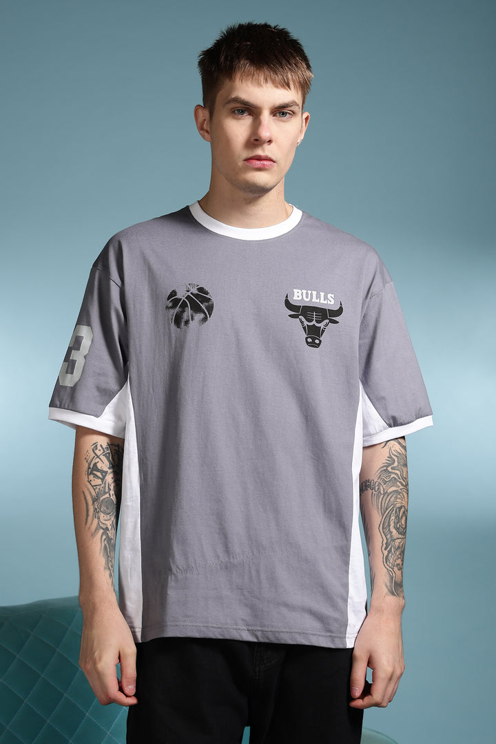 Chicago: Light Grey Oversized T-shirt