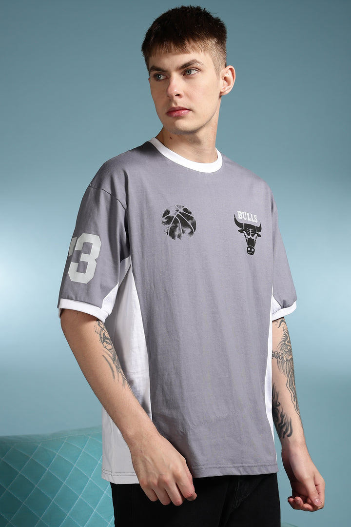 Chicago: Light Grey Oversized T-shirt