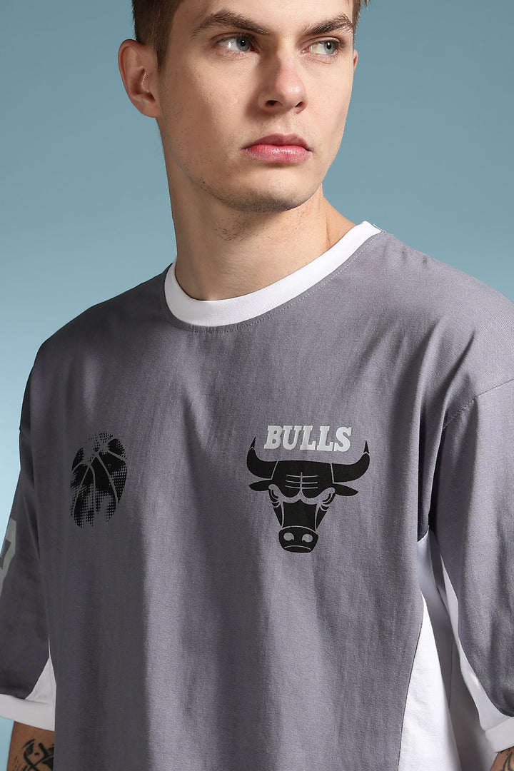 Chicago: Light Grey Oversized T-shirt