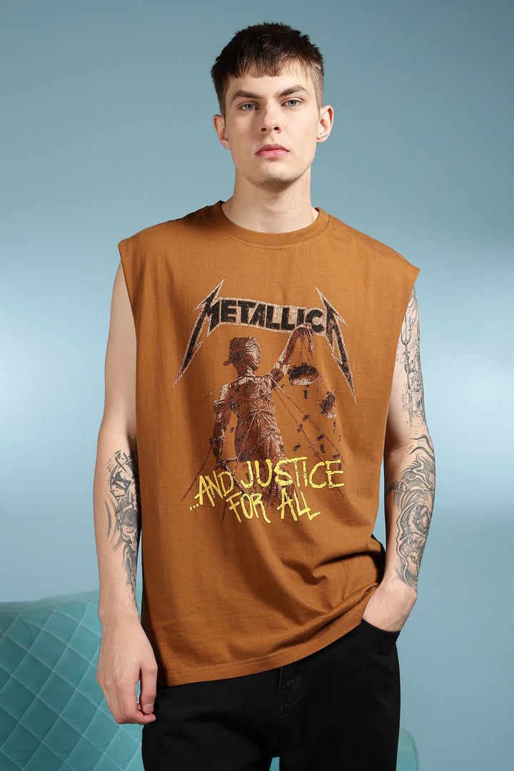 Justice: Brown Oversized Tank