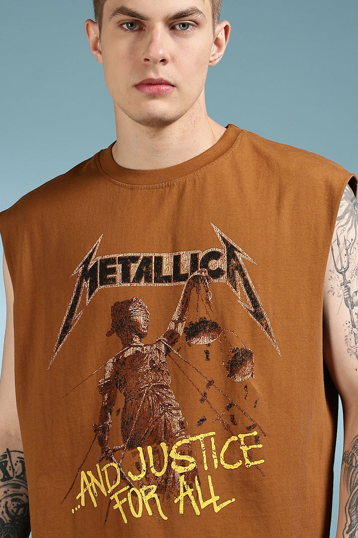 Justice: Brown Oversized Tank