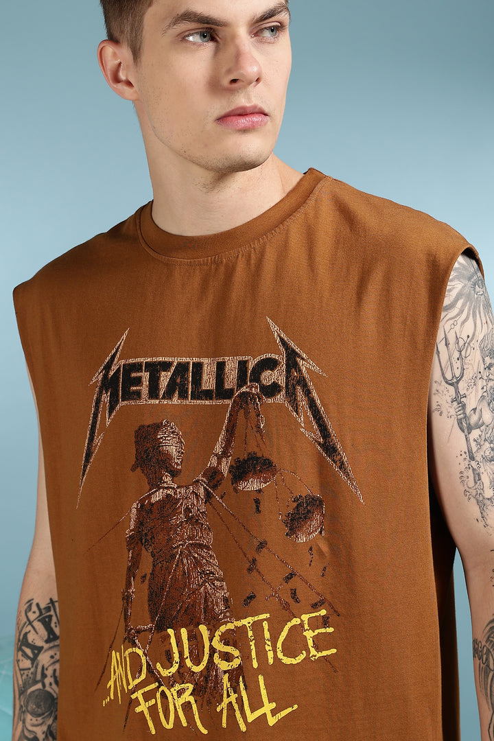 Justice: Brown Oversized Tank
