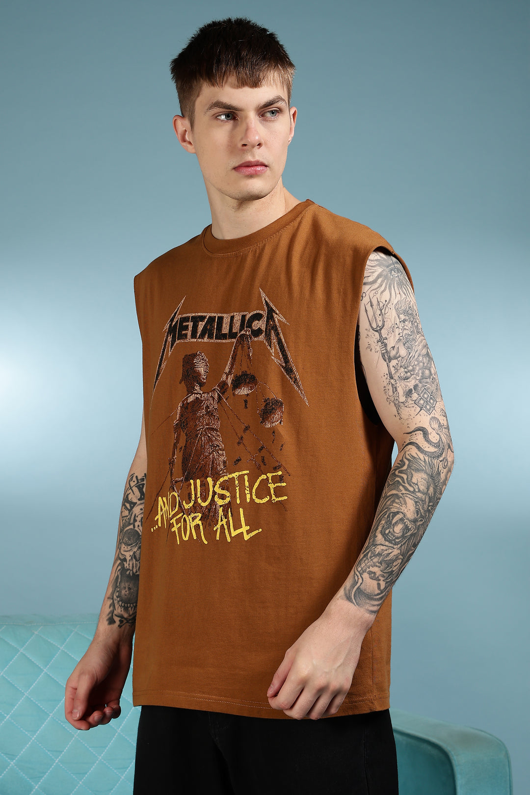 Justice: Brown Oversized Tank