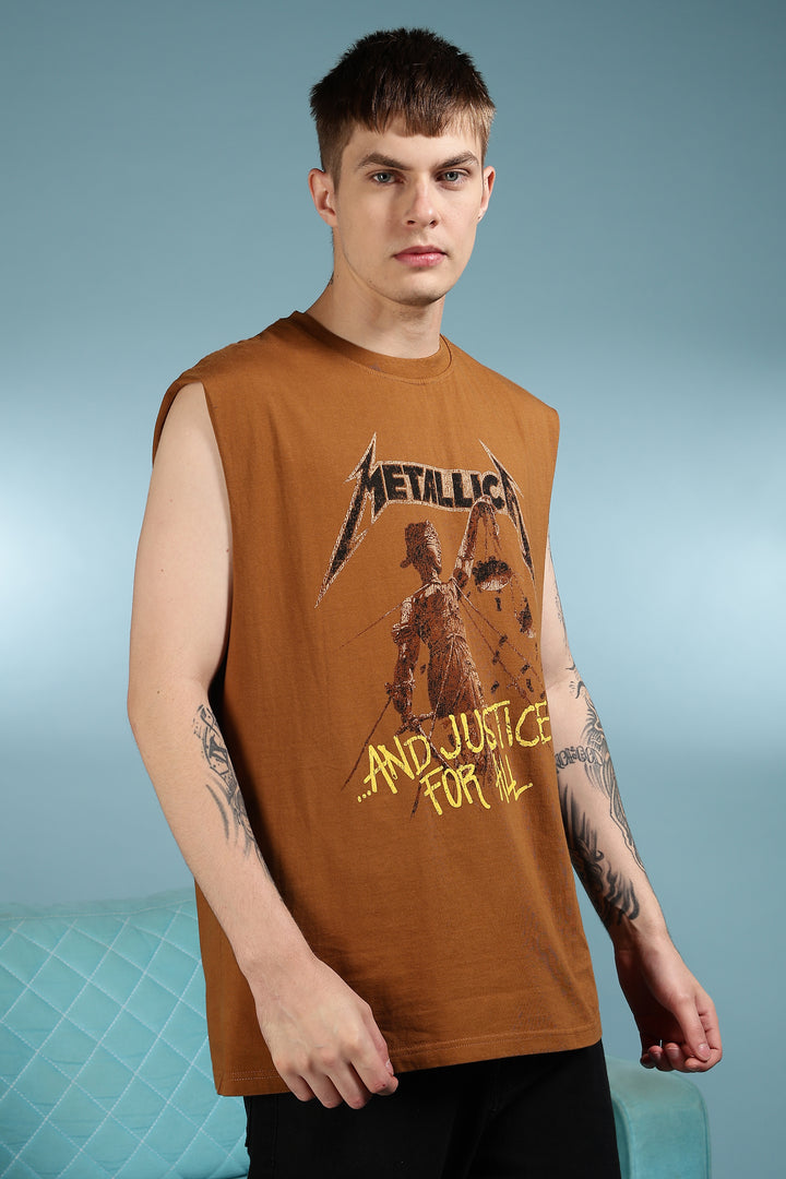 Justice: Brown Oversized Tank