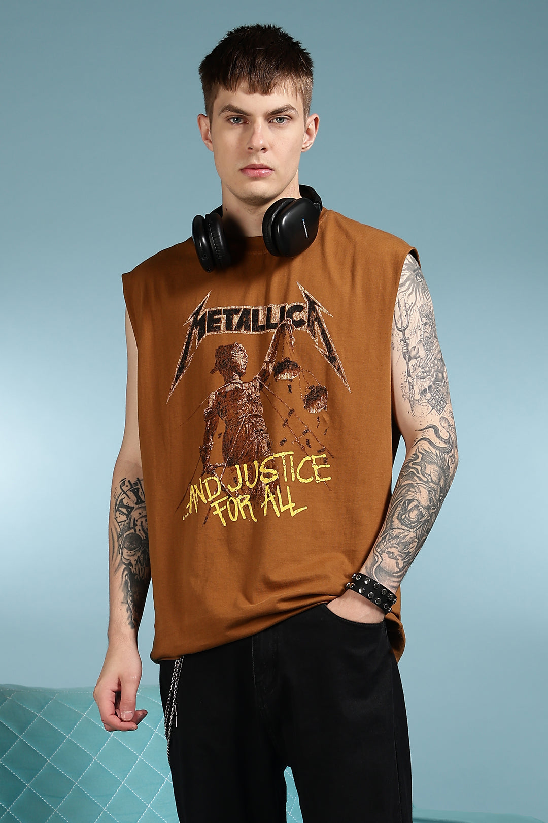 Justice: Brown Oversized Tank