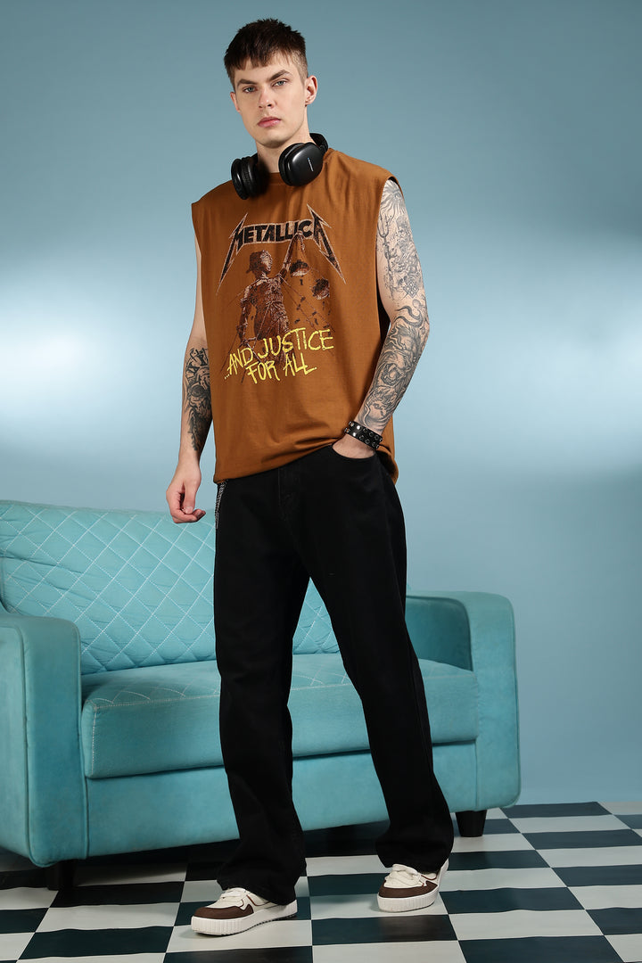 Justice: Brown Oversized Tank