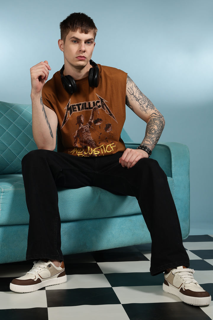 Justice: Brown Oversized Tank